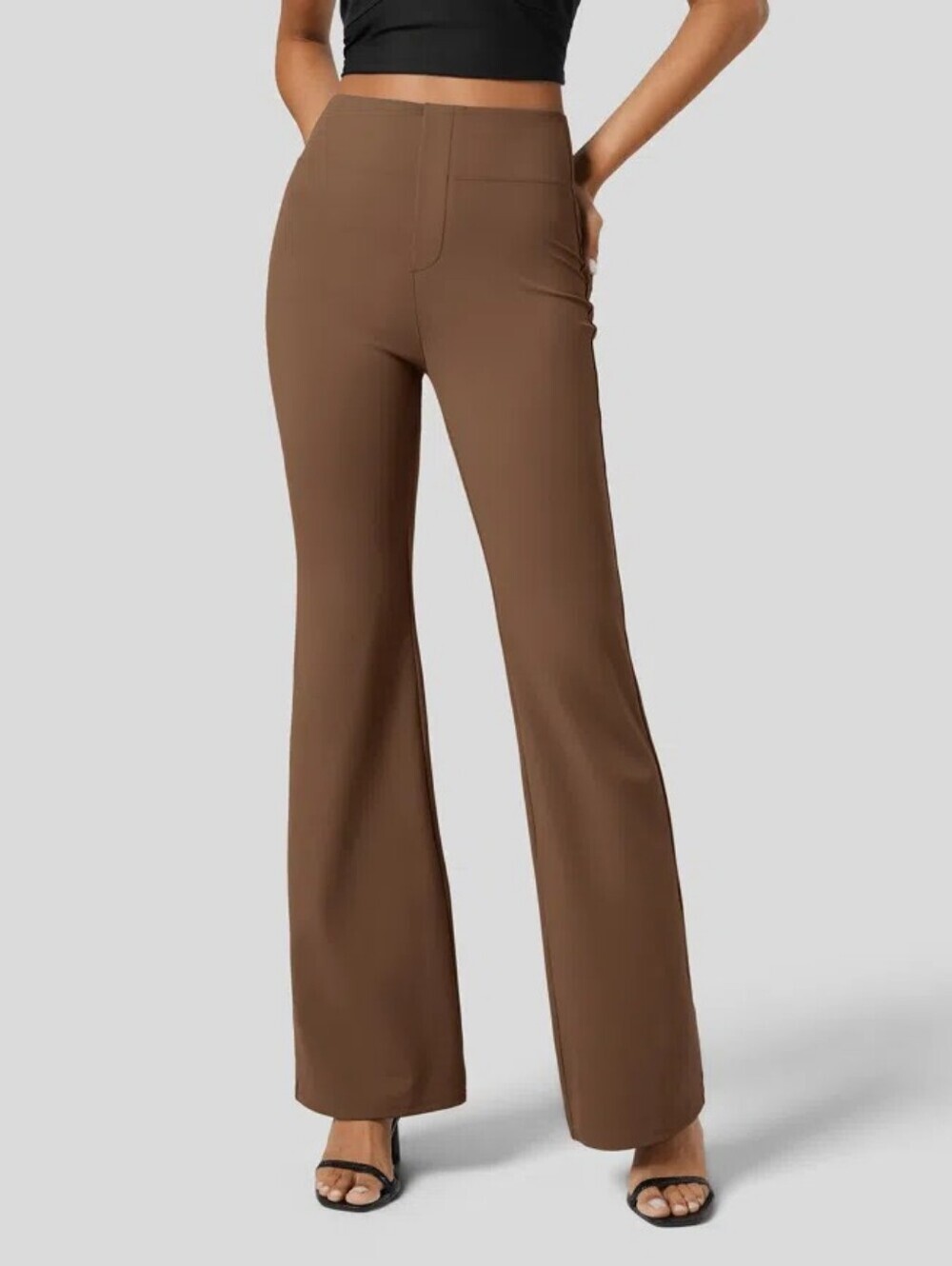 HALARA Flex High Waisted Back Pocket Flare Work Pants